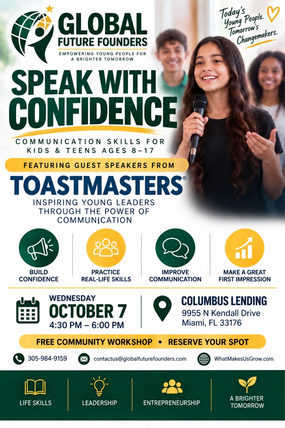 Speak With Confidence event flyer